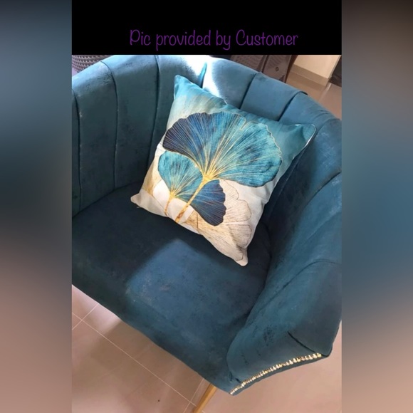 💐🔵Set of 2-Ginkgo Biloba Print Indoor/Outdoor Waterproof Covers Without Filler - Picture 9 of 9